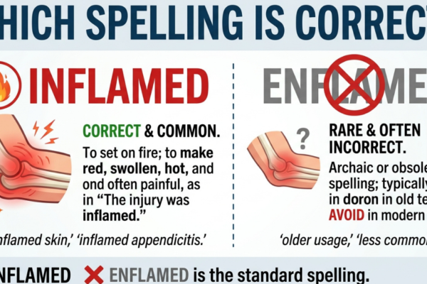 Inflamed vs Enflamed: Which Spelling Is Correct?