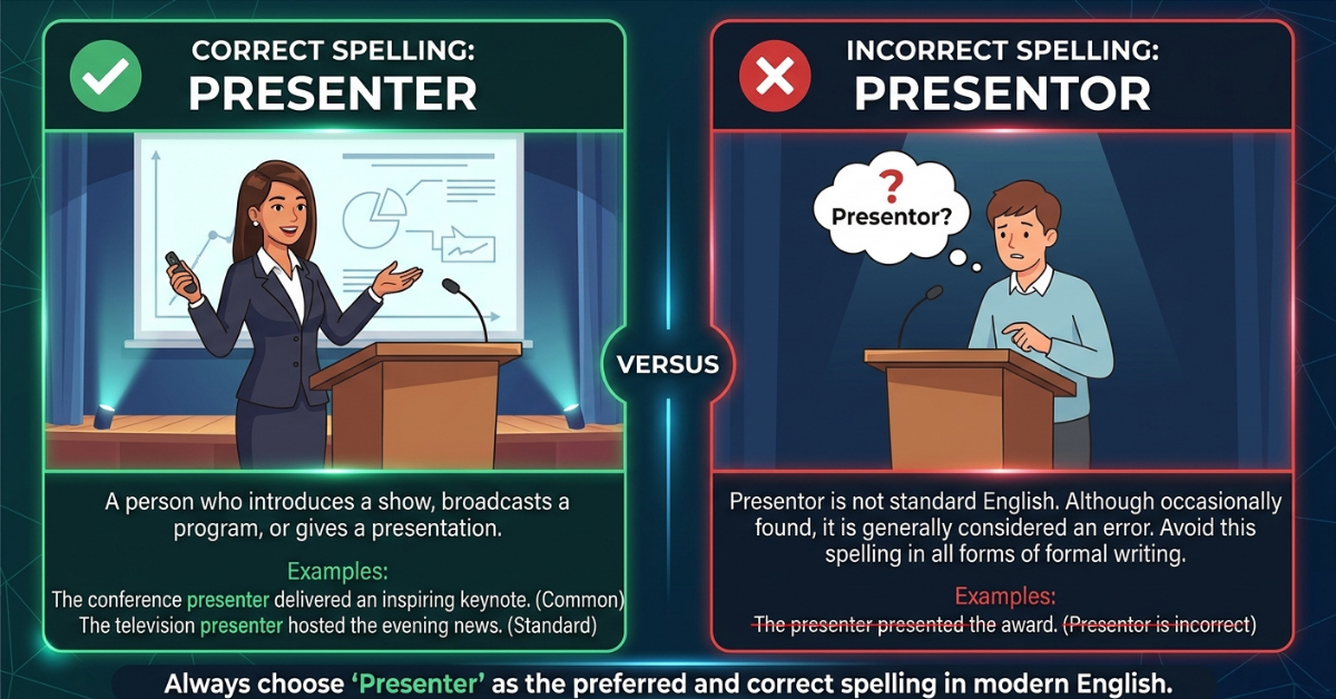 Presenter or Presentor: Which Spelling Is Correct?