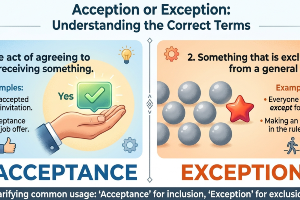 Acception or Exception: Which Word Is Correct?