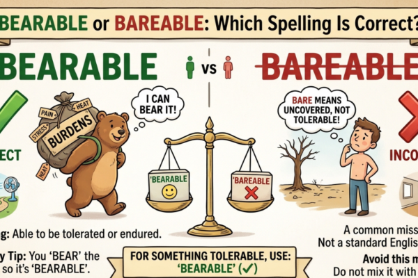 Bearable or Bareable: Which Spelling Is Correct?