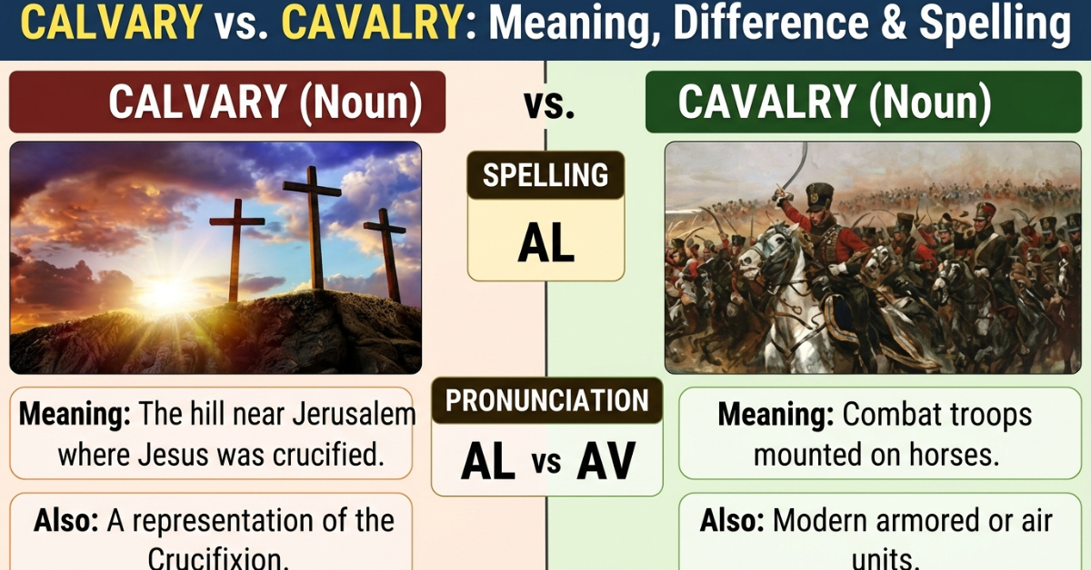 Calvary vs Cavalry: Meaning, Difference & Spelling
