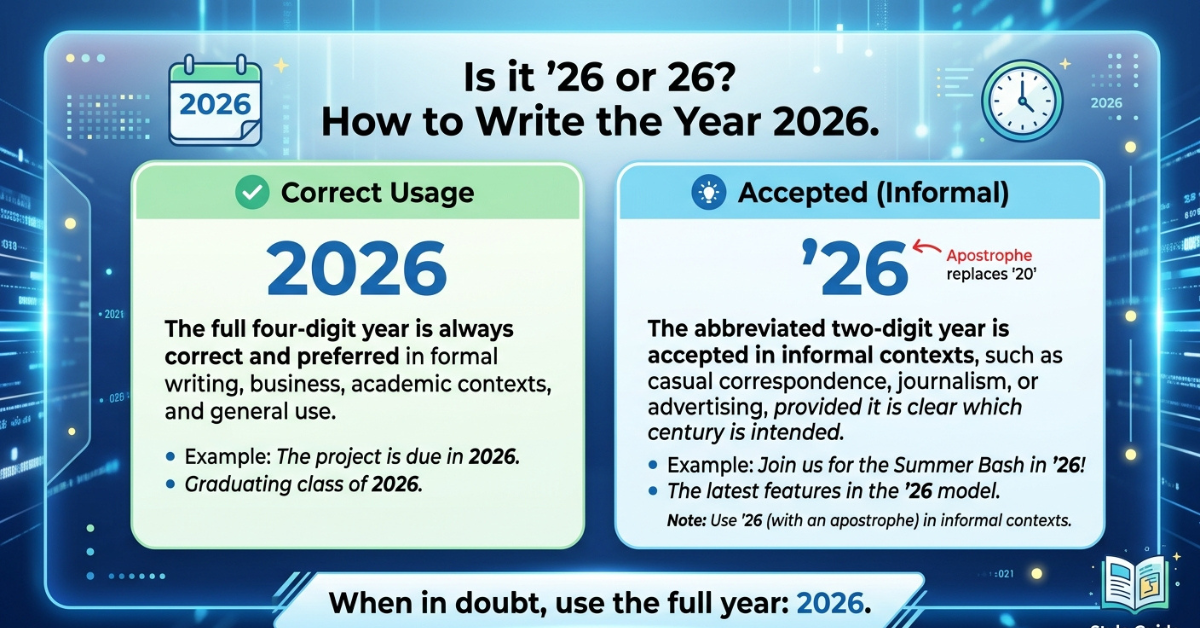 Is It ’26 or 26? How to Write the Year 2026