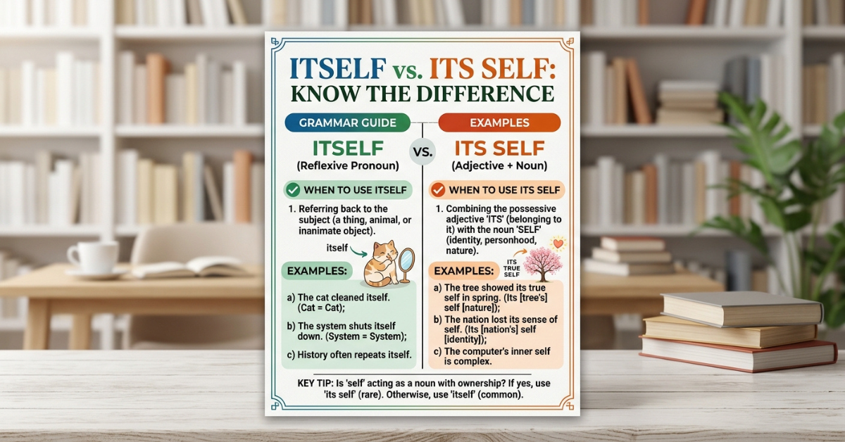 Itself or Its Self: Grammar Guide & Examples