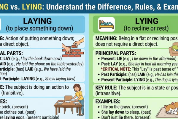 Laying vs. Lying: Difference, Rules & Examples