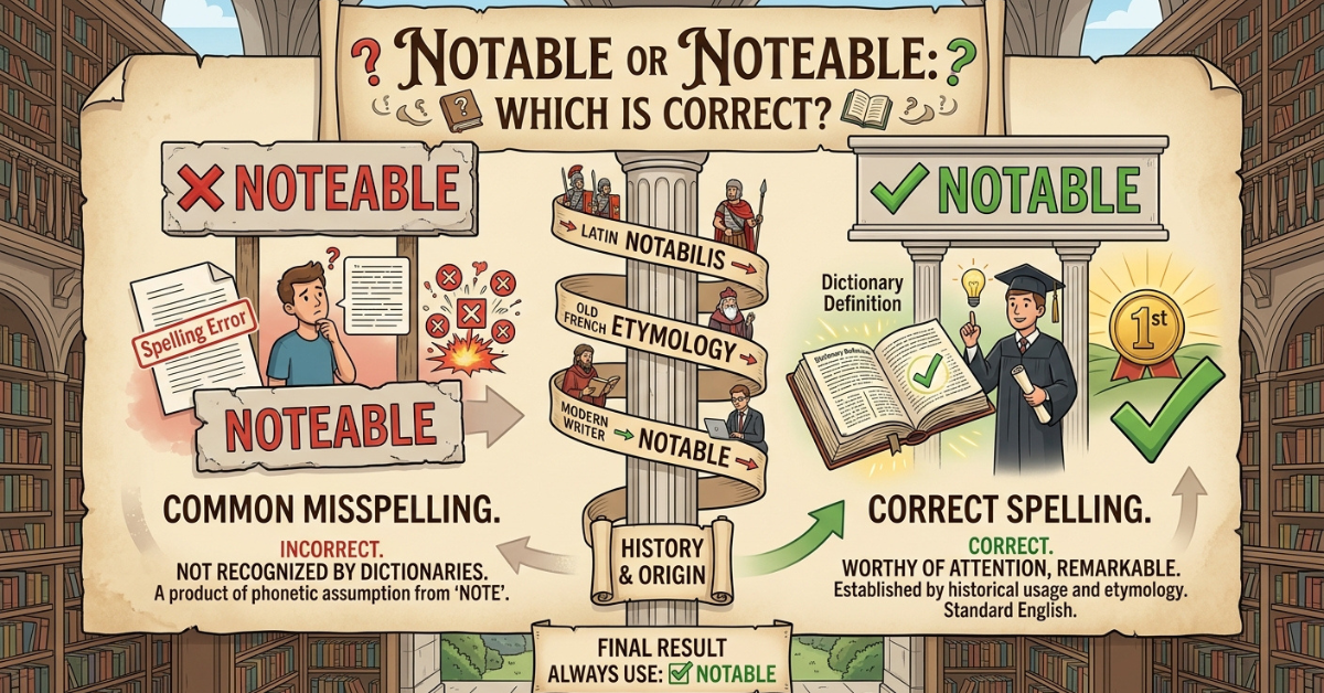 Noteable or Notable: Which Is Correct?