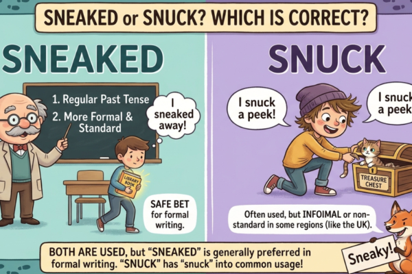 Sneaked or Snuck: Which Is Correct?
