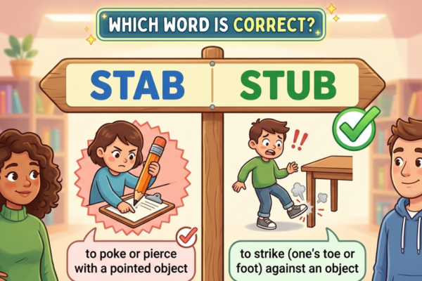 Stab or Stub: Which Word Is Correct?