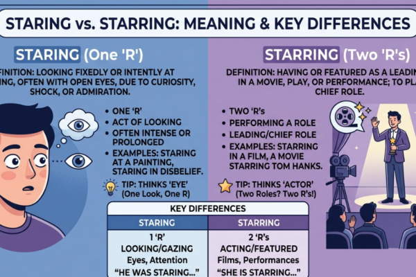 Staring or Starring: Meaning and Key Differences