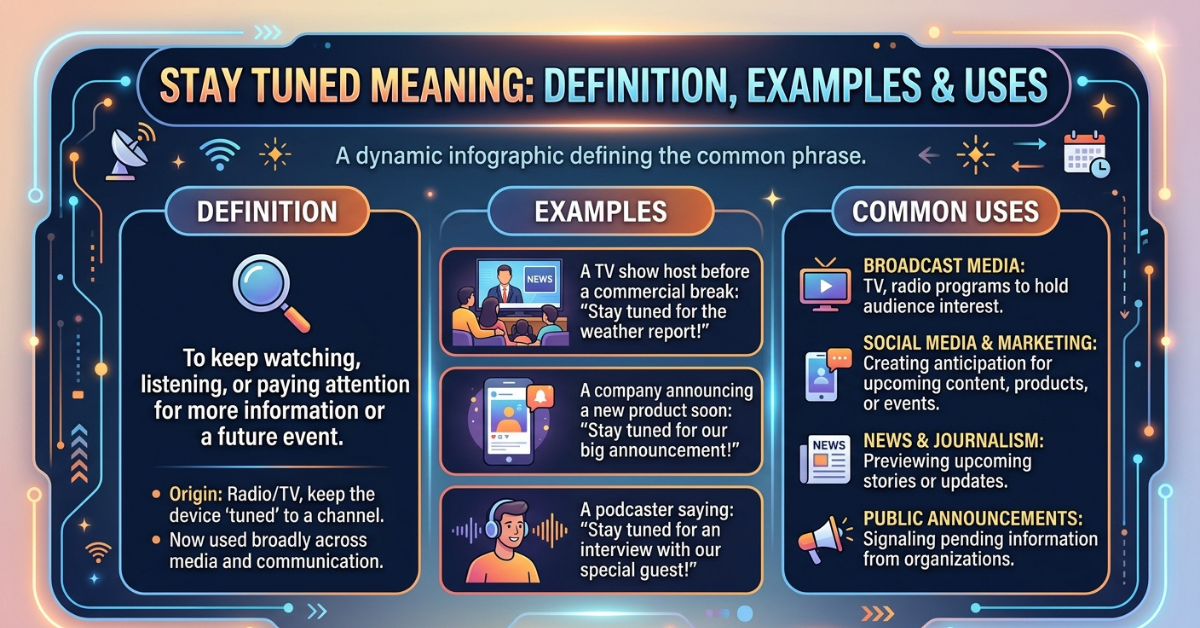 Stay Tuned Meaning: Definition, Examples & Uses