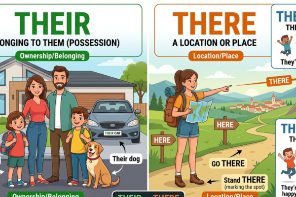 Their vs There: Meaning, Difference & Examples