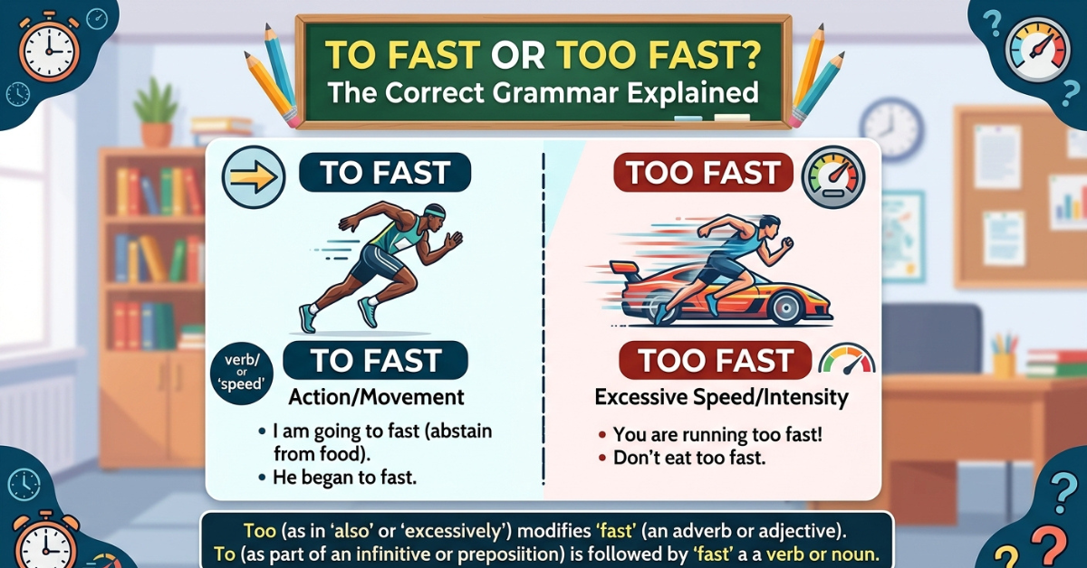 To Fast or Too Fast? The Correct Grammar Explained