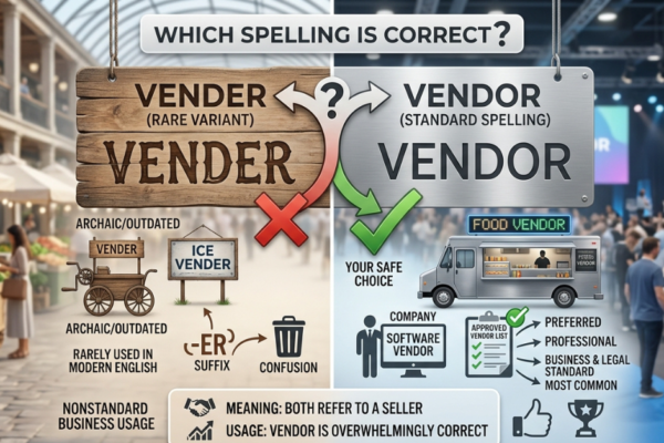 Vender or Vendor: Which Spelling Is Correct?